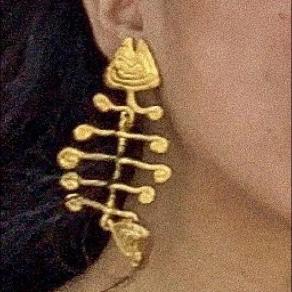 TORY BURCH Fish Bone Earrings - Picture 4 of 4
